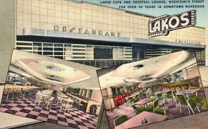 Lakos Cafe - 1940S Postcard
